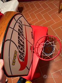 Canestro da basket da muro più palla