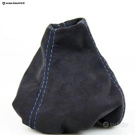 Cuffia cambio 500 o 595 alcantara filo blu