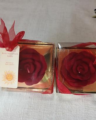 Coppia candele "Rosa vellutata ".