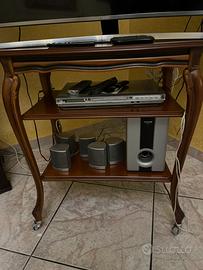 Mobile porta TV in legno+ Home Theatre 5.1 Amstrad