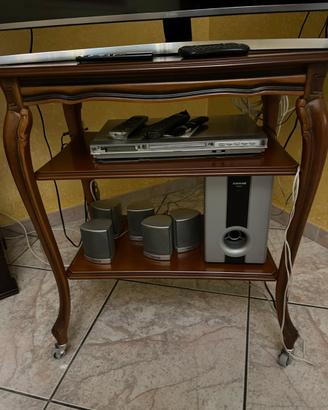 Mobile porta TV in legno+ Home Theatre 5.1 Amstrad