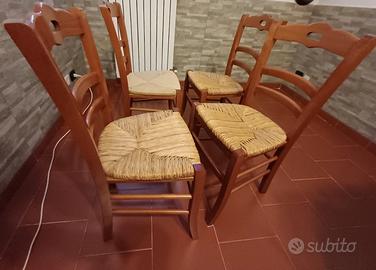 Sedie Old Style da trattoria in ciliegio