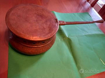 Braciere scaldaletto antico in rame