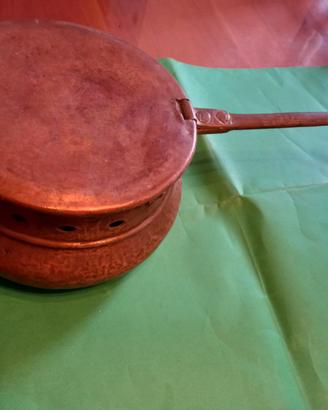Braciere scaldaletto antico in rame