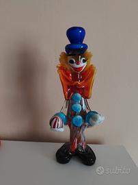 Pagliaccio in vetro di Murano