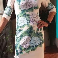 Vestito LALETO elasticizzato a fiori 