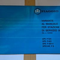 Variante manuale servizio Piaggio ape 501 601 