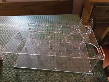 vassoio plexiglass per 12 bicchieri
