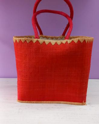 Borsa paglia intrecciata