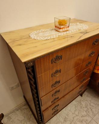 Arredo camera stile antico comodini marmo