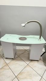 TAVOLO PER UNGHIE CON ASPIRATORE DOPPIO