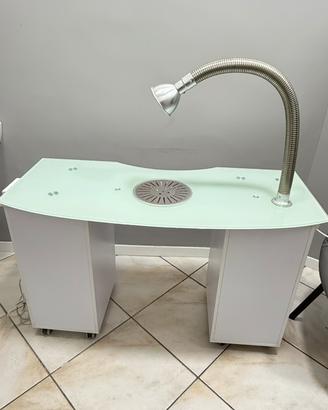 TAVOLO PER UNGHIE CON ASPIRATORE DOPPIO