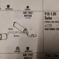 Centrale+ terminale scarico Y10 Turbo