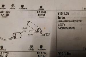 Centrale+ terminale scarico Y10 Turbo