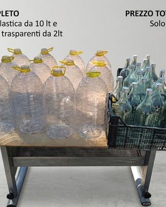 Lotto Contenitori Vino: 12 Boccioni + 19 Bottiglio