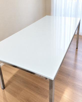 Tavolo IKEA TORSBY in vetro bianco 180×85