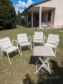 4 sedie giardino 