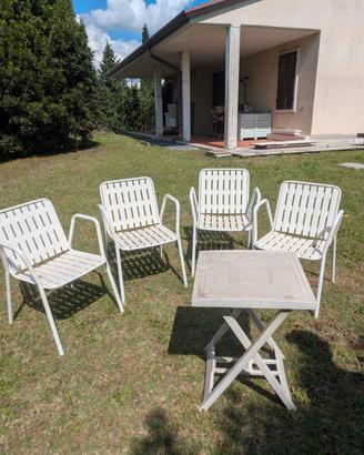 4 sedie giardino 