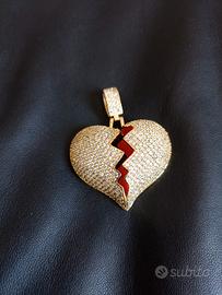 collana e ciondolo cuore spezzato 