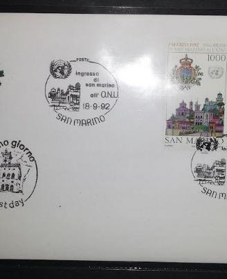 SAN MARINO 1992 Ingresso di San Marino all'ONU