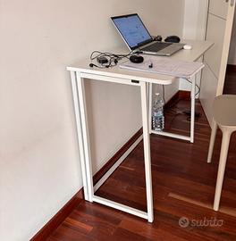 Scrivania Pieghevole Salvaspazio Bianco