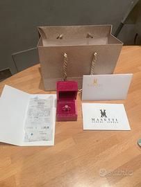 Anello oro bianco 18 kt e brillanti