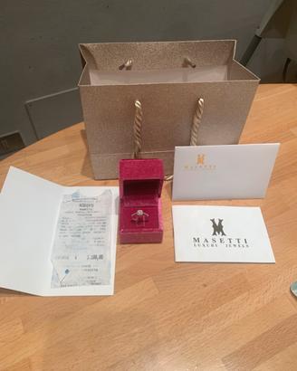 Anello oro bianco 18 kt e brillanti