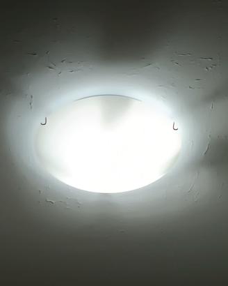 Lampada da soffitto Oblo Fan Europe vetro bianco