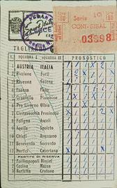 Schedina totocalcio Sisal 1948