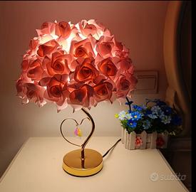Paralume moderno a fiore di rosa rosa