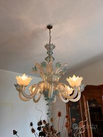 Lampadario in vetro di Murano stile veneziano