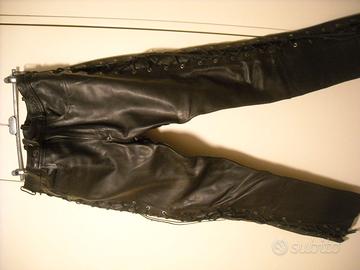 Pantaloni moto in pelle