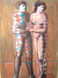 QUADRO ANNI 80, ARLECCHINO. GUGLIELMO MALATO