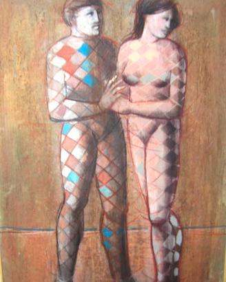 QUADRO ANNI 80, ARLECCHINO. GUGLIELMO MALATO