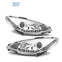 FARI PEUGEOT 206 98-08 LUCE DIURNA LED REALE FONDO
