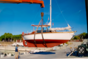 Barca a vela in legno