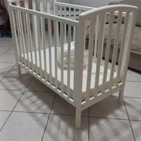 Lettino per neonati + Materasso + Paracolpi 