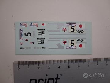 decal ad acqua modellino 1/43 audi r8 24h le mans