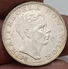 Moneta estera argento Romania Mihai I 1942