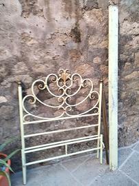 Letto singolo in ferro battuto anni 60