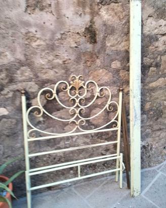 Letto singolo in ferro battuto anni 60