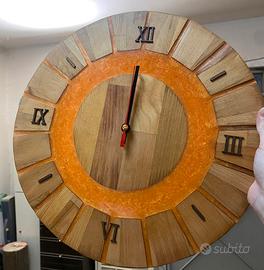 Orologio da parete resina e legno