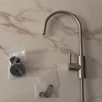 Rubinetto inox satinato grigio nuovo completo