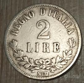 #1937 – Una Moneta 2 Lire VALORE, Argento Regno It