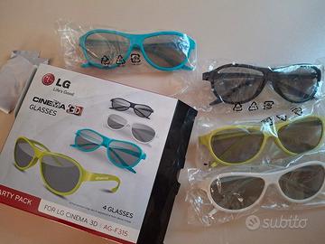 Confezione 4 paia di occhiali cinema 3D. LG