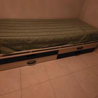Letto singolo Con cassetti Rete e materasso 