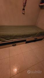 Letto singolo Con cassetti Rete e materasso 