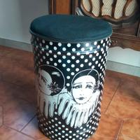 Pierrot latta vintage sgabello contenitore pouf