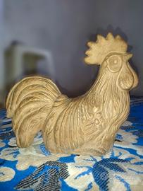 Statua gallo in terracotta 