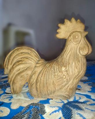 Statua gallo in terracotta 